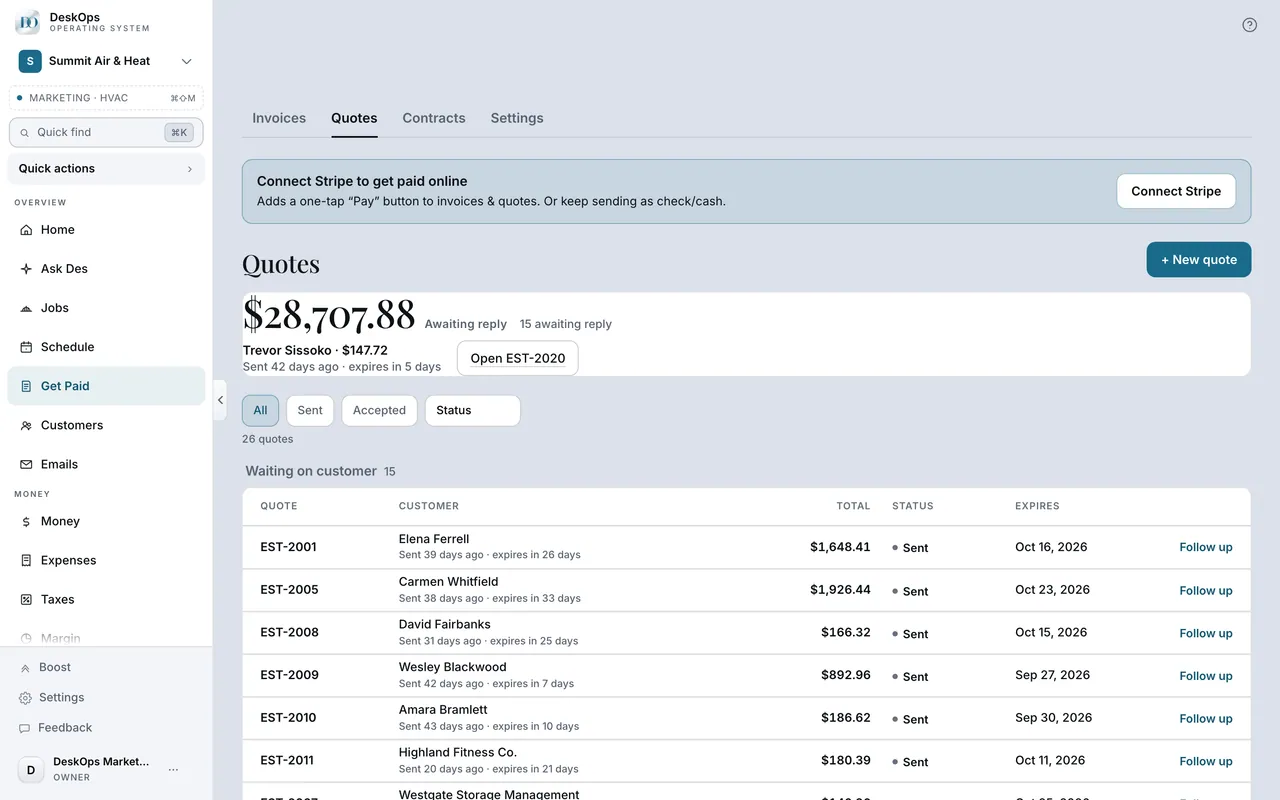 DeskOps — Get Paid › Quotes